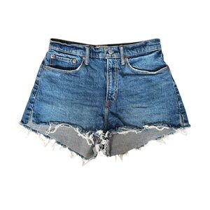 Abercrombie Mom Shorts High Rise Curvy 28 Distressed Denim Y2K Festival